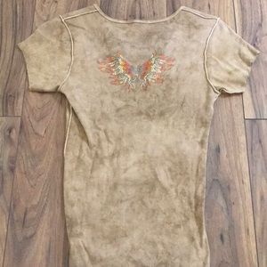 V neck butterfly shirt